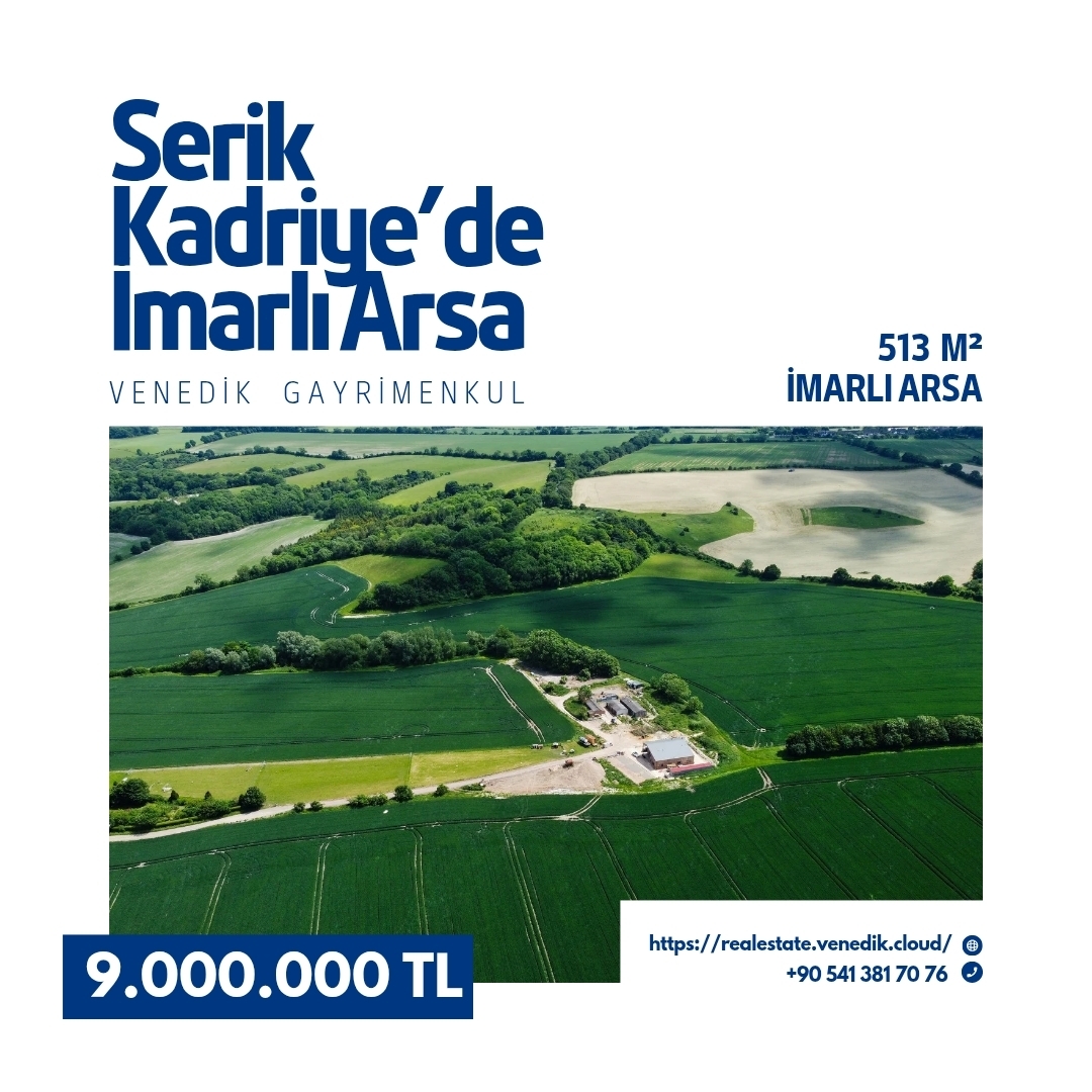 VİLLA ARSASI 513 METREKARE