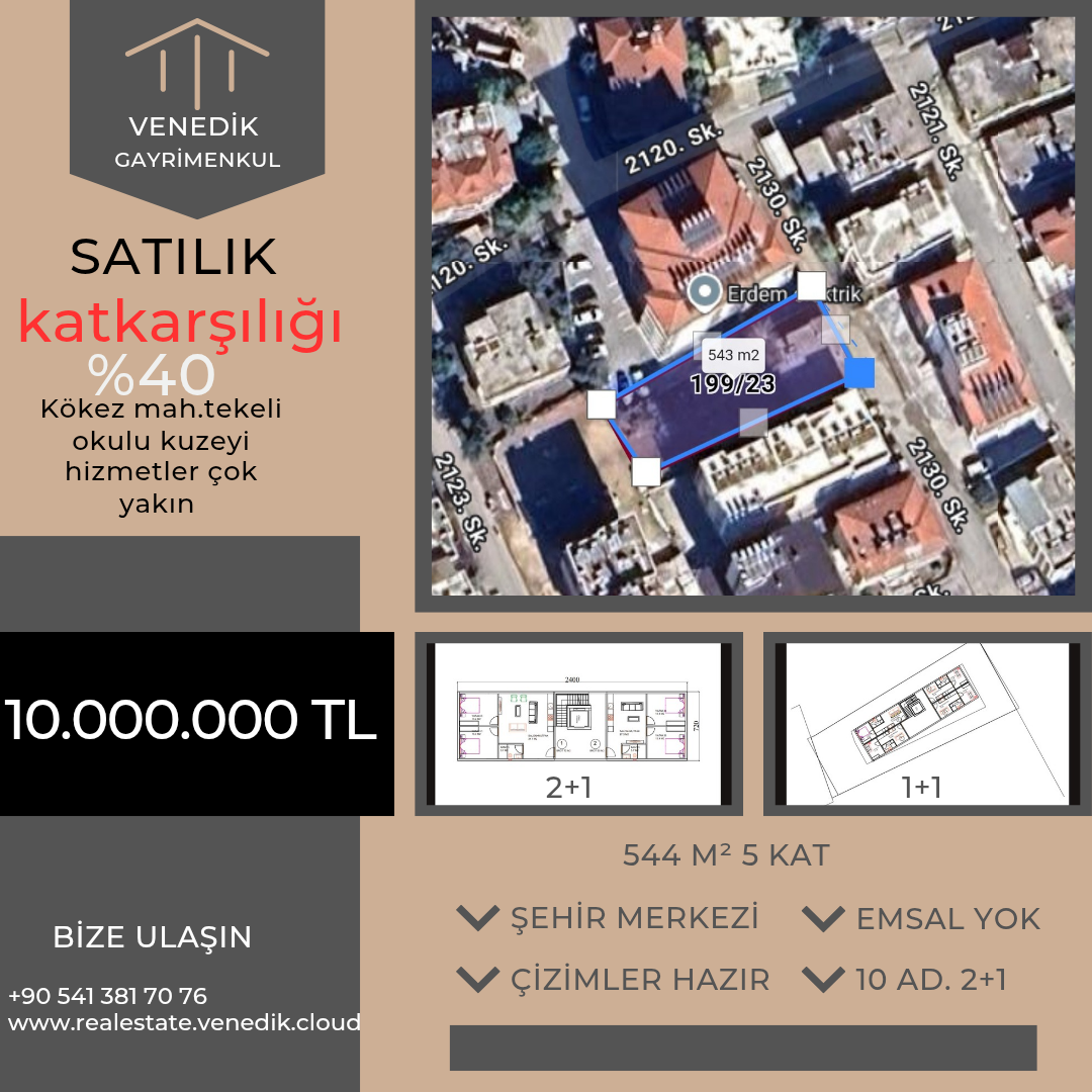 SERİK MERKEZDE SATILIK VE KAT KARŞILIĞI